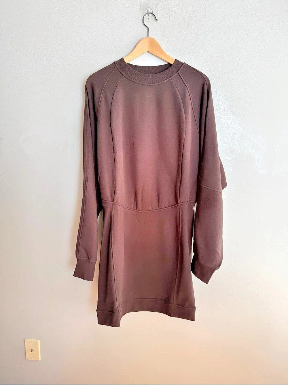 Lululemon Scuba Long-Sleeve Dress Brown Size 10 NWT